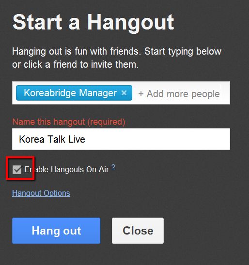 How to start a Google+ Hangout on